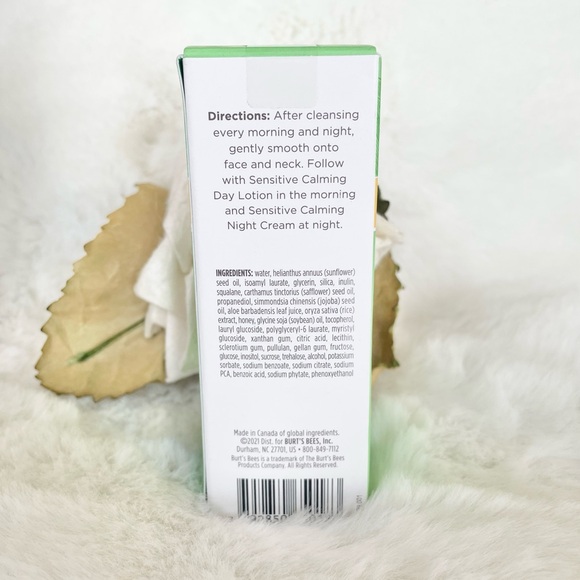 New with tags BURTS BEES CALMING SERUM with Aloe & Rice milk Sensitive Solutions - Picture 4 of 7